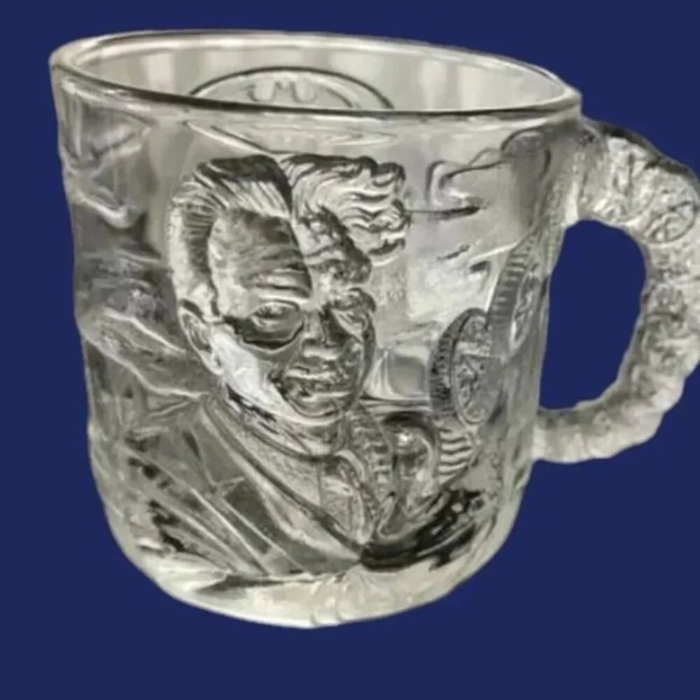 Mc.Donald's vtg lot of 2 clear glass  mug